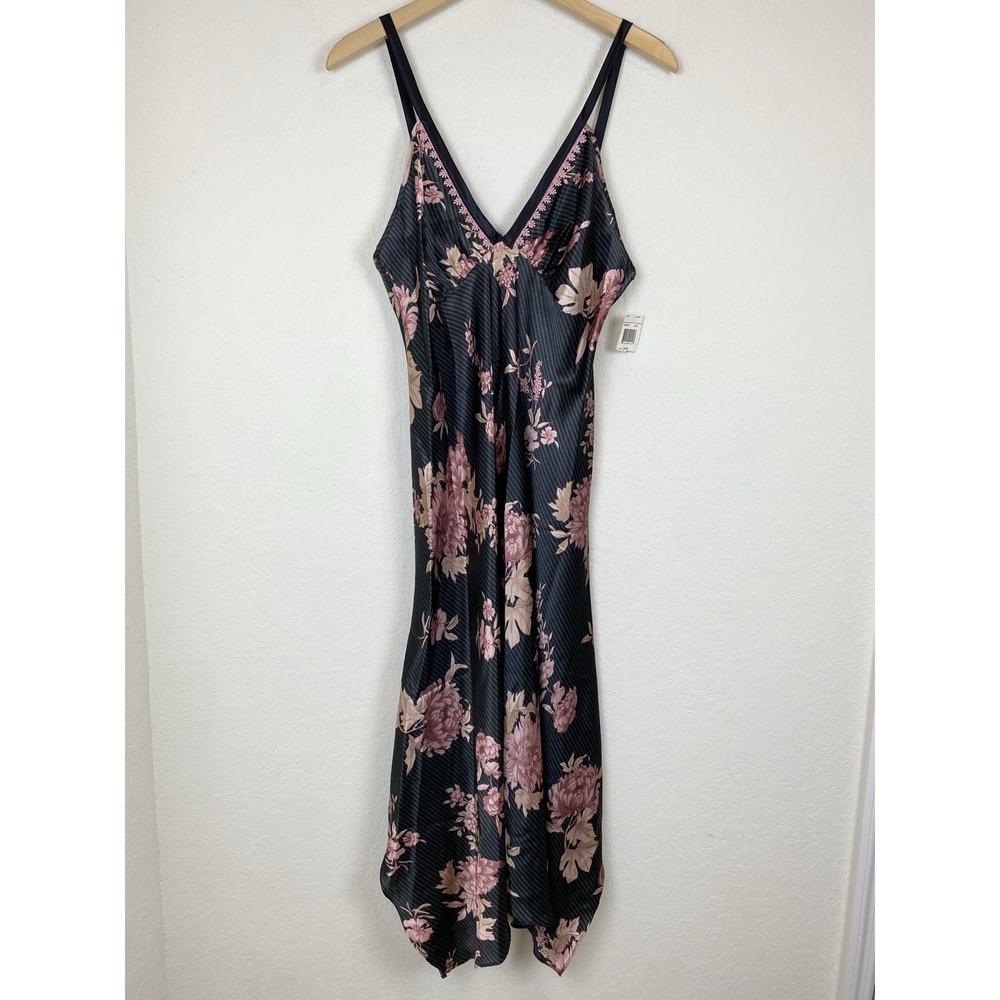 NEW Vtg California Dynasty L Maxi Slip Dress Whimsigoth Floral Babydoll Fairy